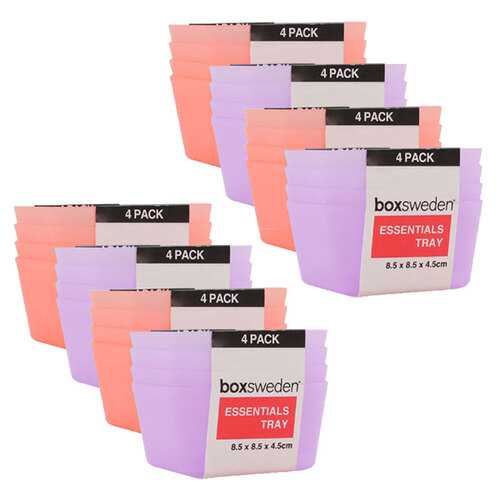 8x 4pc Boxsweden Essentials Tray 8.5X8.5X4.5cm Asstd