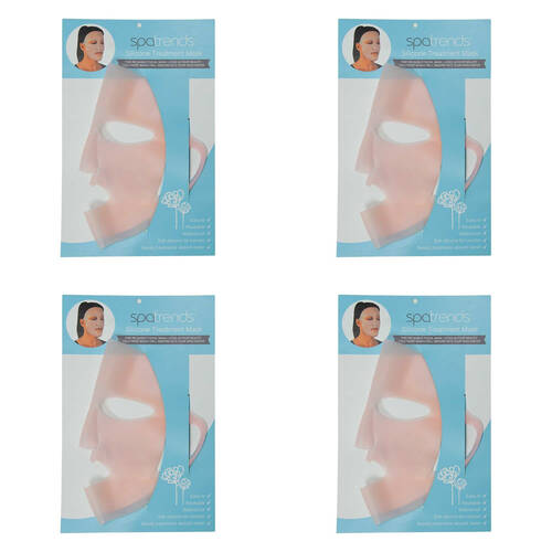 4PK Annabel Trends Spa Trends Silicone Treatment Mask 24.5x21cm