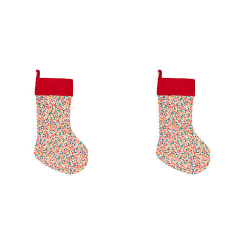 2PK Annabel Trends Xmas Stocking Confetti Wall Hanging Decor