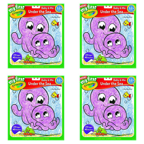 4PK Crayola My First Colour & Sticker Book 21x24cm - Assorted 12m+
