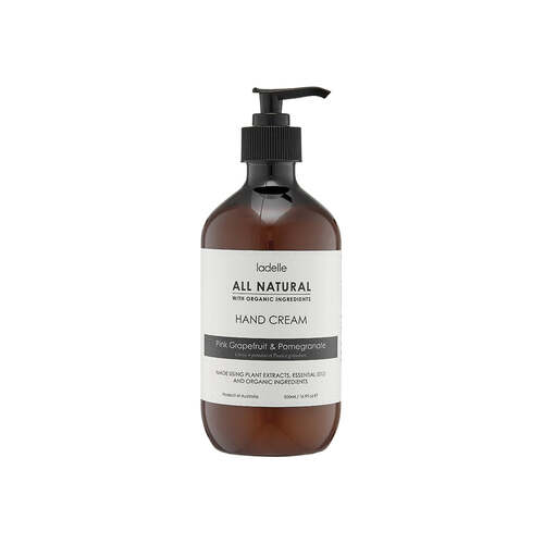 Ladelle All Natural Plant Based Grapefruit & Pomegranate 500ml Hand Cream
