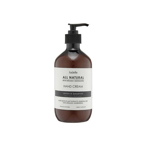 Ladelle All Natural Plant Based Lemon/Spearmint Fragrance 500ml Hand Cream