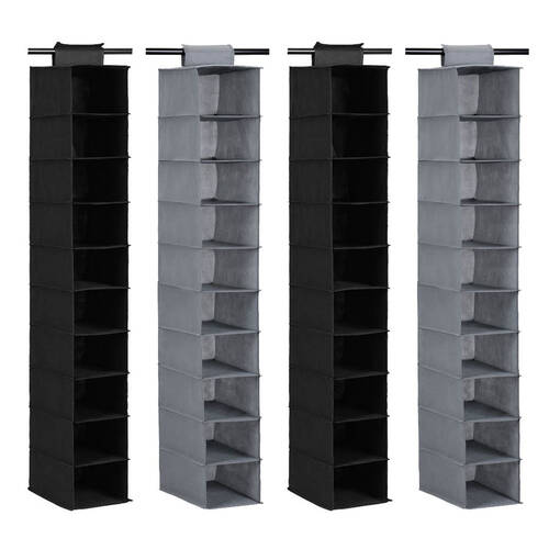 4PK Boxsweden Mode 10 Compartment Shelf Hanging Storage - Assorted