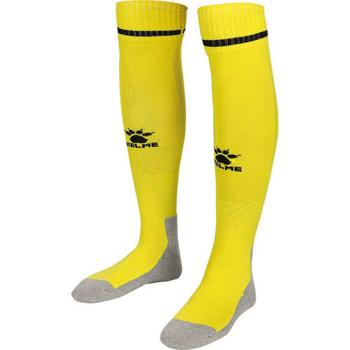 Kelme Sport Kids Full Length Football Soccer Socks Size US1-5 Yellow/Black