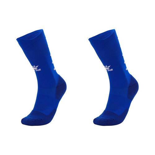 2PK Kelme Sport Mid-Length Football Soccer Grip Socks Anti Slip Royal Blue/White