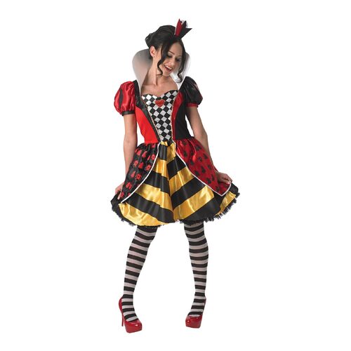 Disney Queen Of Hearts Deluxe Womens Dress Up Costume - Size L