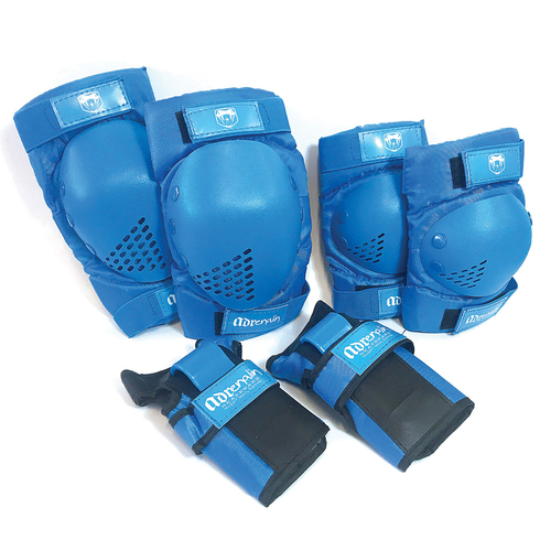 6pc Adrenalin Skateboard & Scooter Protection Set Blue Youth L