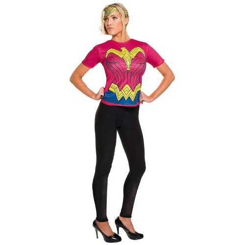 Dc Comics Wonder Woman Dawn Of Justice Top Womens Dress Up Costume - Size Xl
