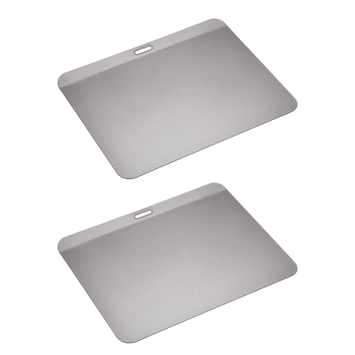 2x Mastercraft 35x28cm Heavy Base Baking Sheet - Grey
