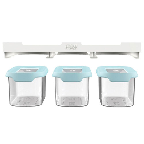 3pc Joseph Joseph Cupboard Store Under Shelf Storage Set - Light Opal