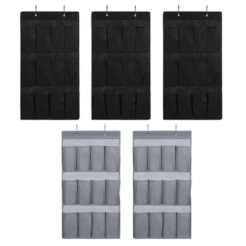 5PK Boxsweden Mode 12 Pocket Hanging Wardrobe Organiser - Assorted