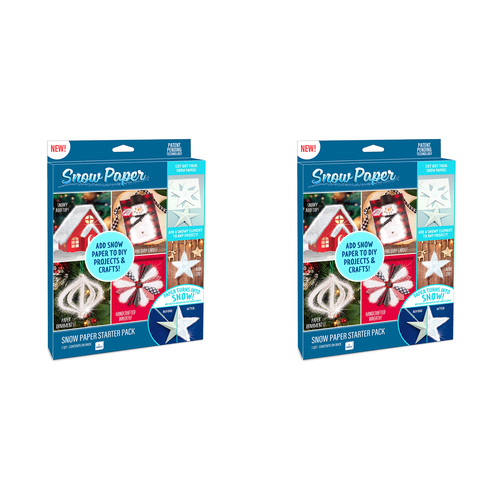 2PK Be Amazing Toys Snow Paper Starter Pack Kids Art Craft Kit 8y+