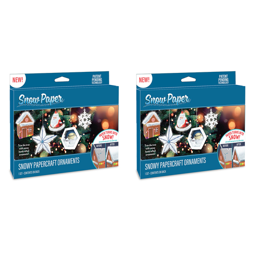 2PK Be Amazing Toys Snowy Papercraft Ornaments Kids Art Kit 8y+