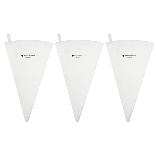 3x Mastercraft 50cm Professional Deluxe Cotton Piping Bag Baking Accessory