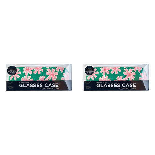 2PK Annabel Trends Glasses Case/Cloth Combo 15cx6cm - Bold Blooms