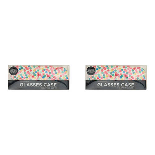 2PK Annabel Trends Glasses Case/Cloth Combo 15cx6cm - Confetti