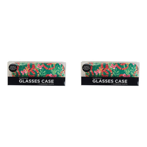 2PK Annabel Trends Glasses Case/Cloth Combo 15cx6cm - Jungle Snake