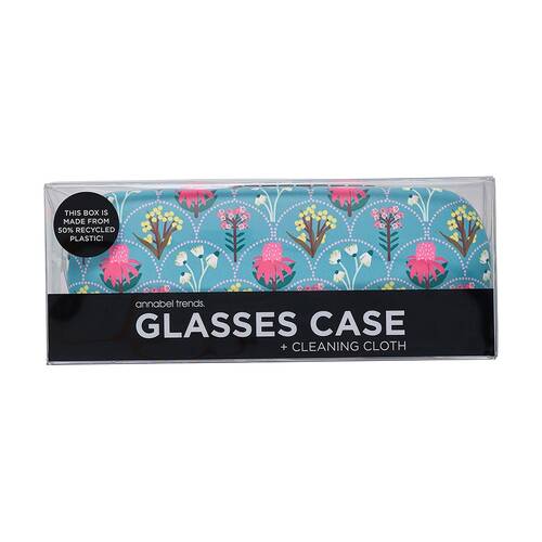 Annabel Trends Glasses Case Combo W/ Matching Cloth 15x6cm Wildflower