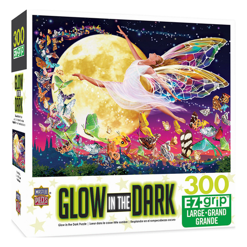 300pc Masterpieces Glow in the Dark Moon Fairy Ez Grip Puzzle 46x61cm