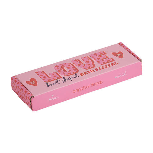 3pc Annabel Trends Bath Fizzers Bathing Fizzy Bombs 100g Love Heart Set
