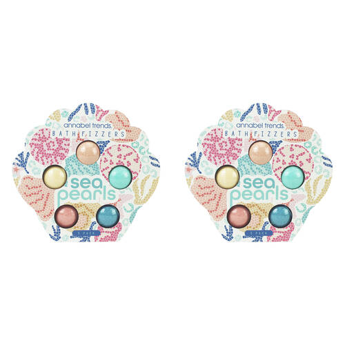 10pc Annabel Trends Kids Bath Fizzers - Shelly Beach Sea Pearl