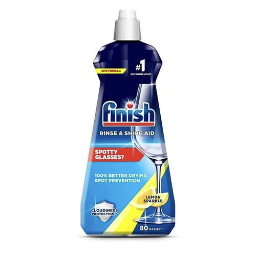 Finish Rinse And Shine Aid Spot Prevention Lemon Sparkle 400ml