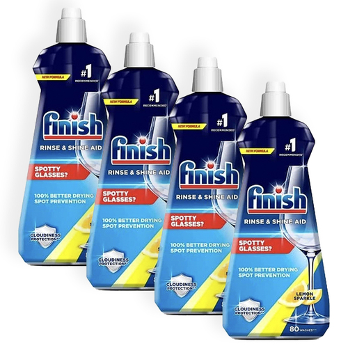 4PK Finish Rinse And Shine Aid Spot Prevention Lemon Sparkle 400ml