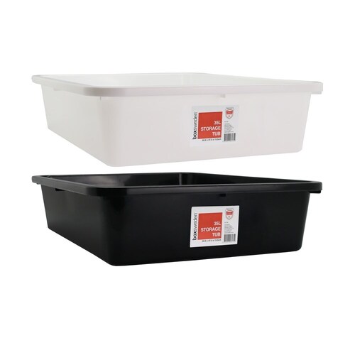 2PK Boxsweden Storage Tub 35L 59.5X47.5X15.5cm Assorted