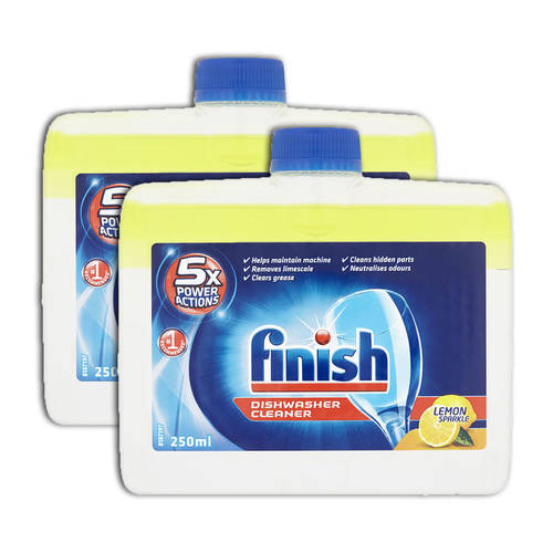 2PK Finish Dishwasher Monthly Cleaner/Remove Grease/Limescale Lemon Sparkle