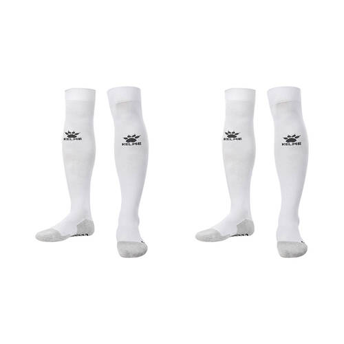 2PK Kelme Sport Full-Length Football Soccer Grip Socks Anti Slip White/Black