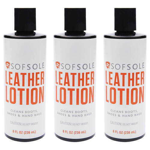 3PK SofSole 236ml Leather Lotion For Footwear Shoes/Bags