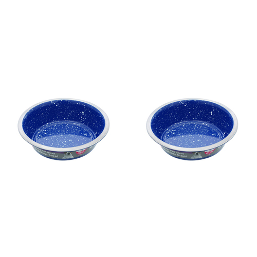 2x Paws & Claws Savoy S/Steel Pet Bowl 400Ml 12.5x4cm Assorted
