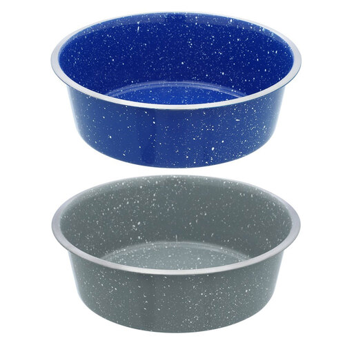 2PK Paws & Claws Savoy S/Steel Pet Bowl 2.6L 23x7.5cm Assorted