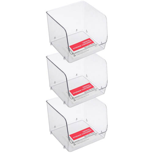 3x Boxsweden Crystal Stackable Container