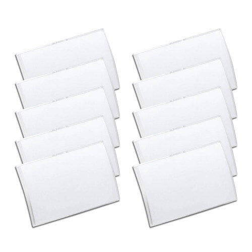 25PK Durable 5x9cm Name Badge w/ Combi Clip - Clear