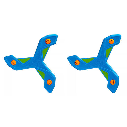 2PK NERF Slingerang Foam Boomerang Kids Outdoor Toy 33.5cm - Blue 6y+