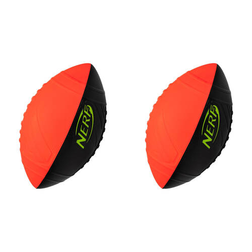 2PK NERF Sports Pro Grip Classic Foam Football 23x16cm - Red 3y+