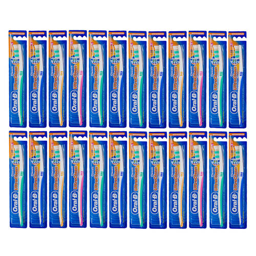 24x Oral B Ultra Clean Toothbrush Assorted Medium Dental Care