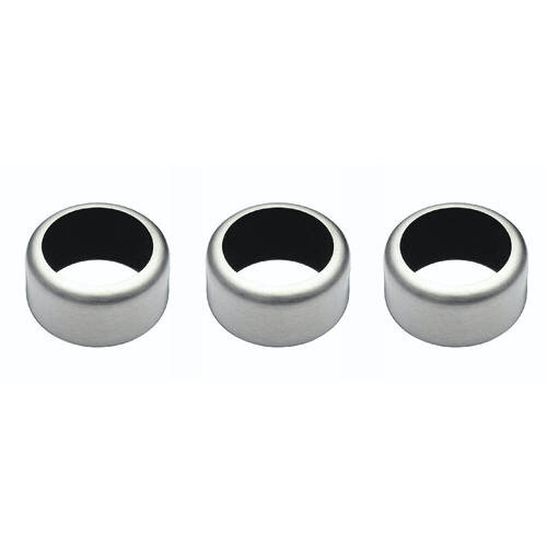 3PK BarCraft Stainless Steel 4cm Wine Drip Collar - Silver