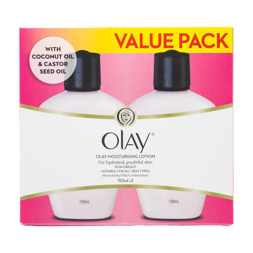 2pc Olay Moisturising Lotion For Hydrated Youthful Skin Care 150ml