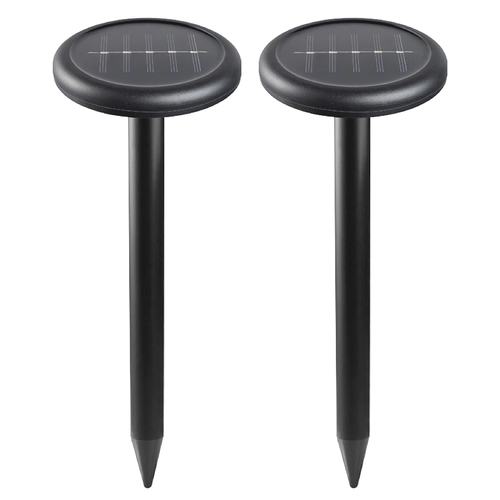 2PK Solar Snake/Mouse/Rat Repeller Stake 36x11cm Black
