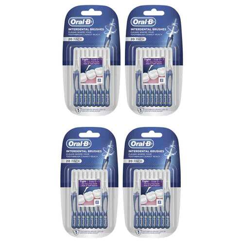 4PK 20pk Oral B Interdental Brushes