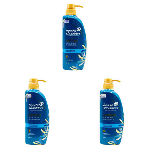3PK Head & Shoulders 550ml Conditioner Supreme Moisture w/ Argan Creme
