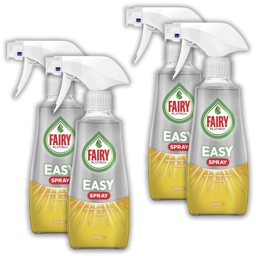 4PK Fairy 300ml Easy Spray Dishwashing Spray Lemon