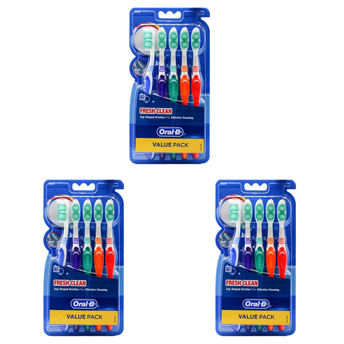 15pc Oral B Fresh & Clean Toothbrushes Value Pack Medium
