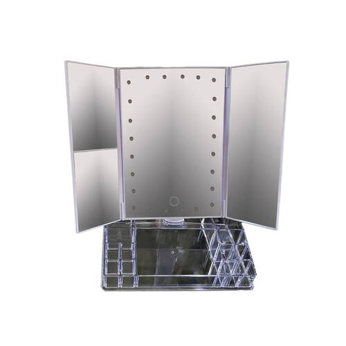 Impressions LED Foldable Vanity Mirror Multiple Magnifications