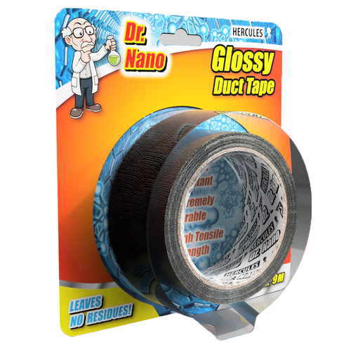 Hercules Dr. Nano Glossy Duct Tape Black 50mm x 9m