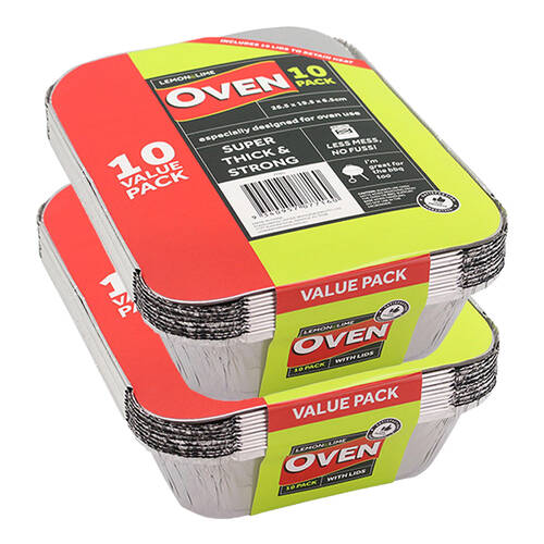 2x 10PK Lemon & Lime Foil Container
