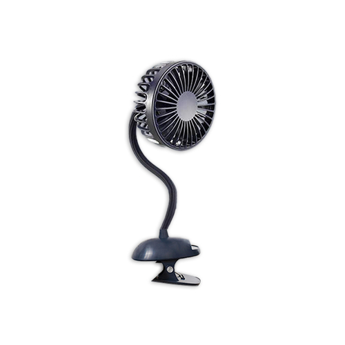 Koolmaxx Portable Rechargable Flexi Clip Fan Black