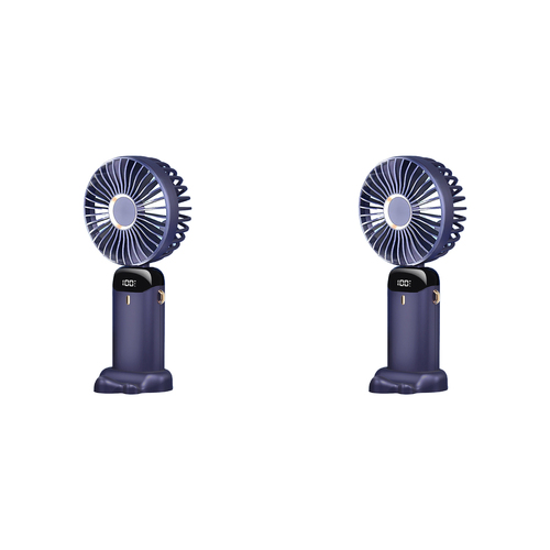 2PK Koolmaxx 3 in 1 Rechargable Ultra Adjustable Fan Blue